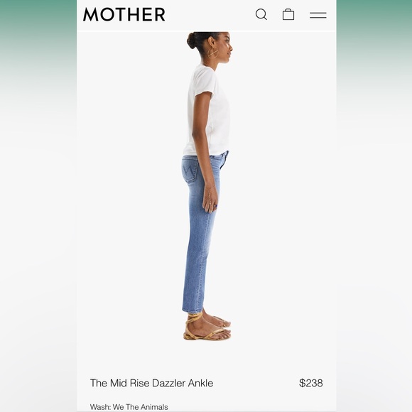 MOTHER denim jeans, The Mid Rise Dazzler Ankle, Wash: whiplash, size 27 - Picture 8 of 11